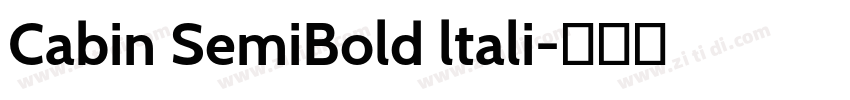Cabin SemiBold ltali字体转换